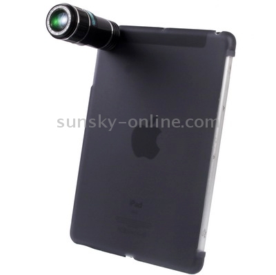 12X Optical Zoom Lens Telephoto Telescope Lens with Specialized Plastic Case for iPad mini 1 / 2 / 3, Minimum Focus Distance: 3m(Black) 12X Optical Zoom Lens Telephoto Telescope Lens with Specialized Plastic Case for iPad mini 1 / 2 / 3, Minimum Focus Distance: 3m(Black)