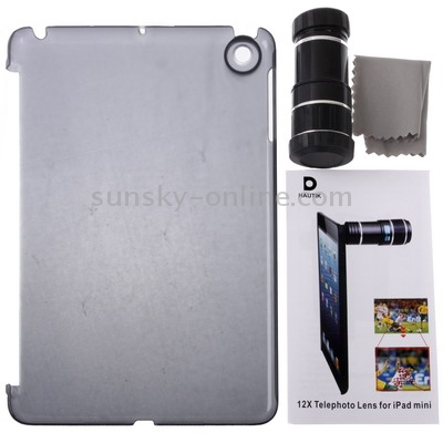 12X Optical Zoom Lens Telephoto Telescope Lens with Specialized Plastic Case for iPad mini 1 / 2 / 3, Minimum Focus Distance: 3m(Black) 12X Optical Zoom Lens Telephoto Telescope Lens with Specialized Plastic Case for iPad mini 1 / 2 / 3, Minimum Focus Distance: 3m(Black)