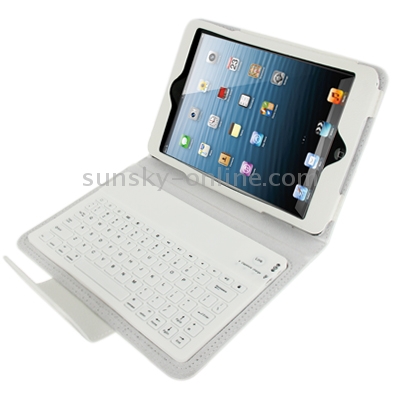 Litchi Texture 2 in 1 Bluetooth 3.0 Keyboard + Leather Tablet Case with Holder for iPad mini 1 / 2 / 3 (White) Litchi Texture 2 in 1 Bluetooth 3.0 Keyboard + Leather Tablet Case with Holder for iPad mini 1 / 2 / 3 (White)
