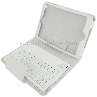Litchi Texture 2 in 1 Bluetooth 3.0 Keyboard + Leather Tablet Case with Holder for iPad mini 1 / 2 / 3 (White) Litchi Texture 2 in 1 Bluetooth 3.0 Keyboard + Leather Tablet Case with Holder for iPad mini 1 / 2 / 3 (White)
