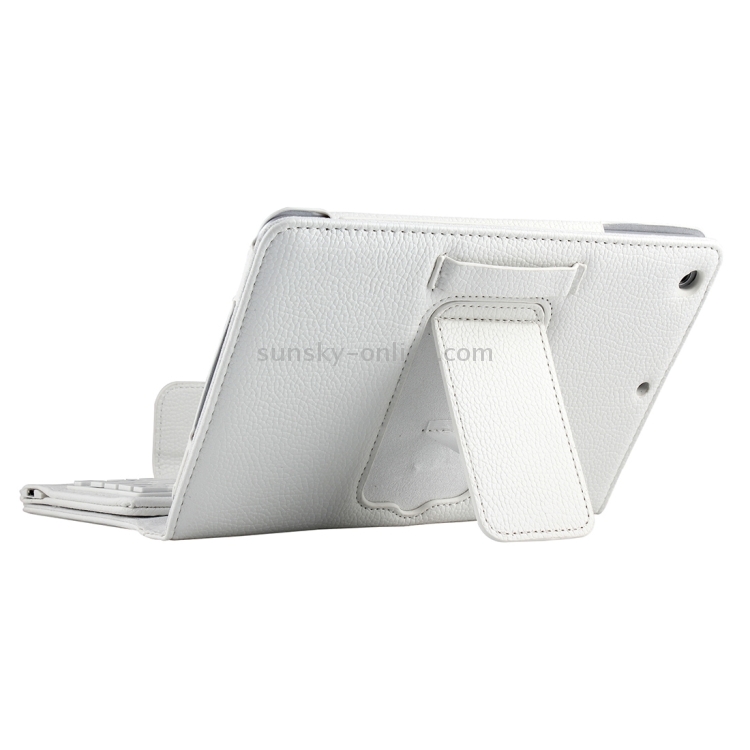 For iPad mini 4 / mini 3 / mini 2 / mini Detachable Bluetooth Keyboard and Leather Tablet Case with Holder(White) For iPad mini 4 / mini 3 / mini 2 / mini Detachable Bluetooth Keyboard and Leather Tablet Case with Holder(White)