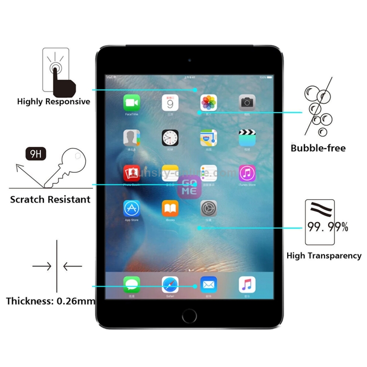 0.3mm 9H+ Surface Hardness 2.5D Explosion-proof Tempered Glass Film for iPad mini / mini 2 Retina / mini 3 0.3mm 9H+ Surface Hardness 2.5D Explosion-proof Tempered Glass Film for iPad mini / mini 2 Retina / mini 3