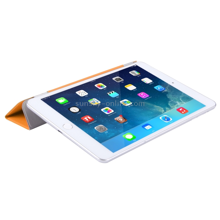 Single Side Polyurethane Smart Cover with 3-Folding Holder for iPad mini / mini 2 Retina / 3(Orange) Single Side Polyurethane Smart Cover with 3-Folding Holder for iPad mini / mini 2 Retina / 3(Orange)