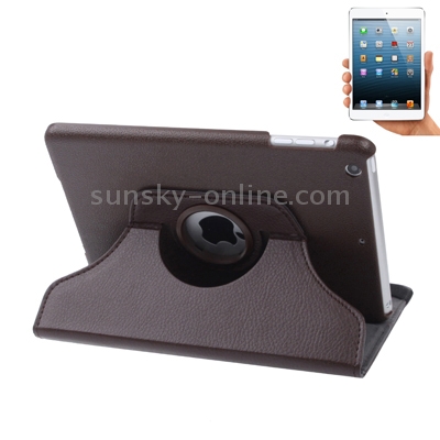 360 Degree Rotatable Litchi Texture Leather Case with Holder for iPad mini 1 / 2 / 3 (Brown) 360 Degree Rotatable Litchi Texture Leather Case with Holder for iPad mini 1 / 2 / 3 (Brown)