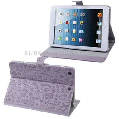Magic Girl Emboss Pattern Leather Case with Holder for iPad mini 1 / 2 / 3(Purple) Magic Girl Emboss Pattern Leather Case with Holder for iPad mini 1 / 2 / 3(Purple)