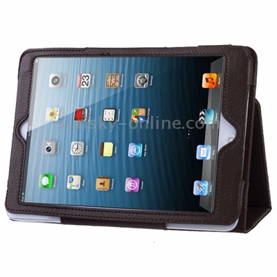 Litchi Texture Leather Case with Sleep / Wake-up & Holder for iPad mini 1 / 2 / 3(Brown) Litchi Texture Leather Case with Sleep / Wake-up & Holder for iPad mini 1 / 2 / 3(Brown)