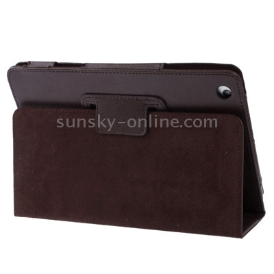 Litchi Texture Leather Case with Sleep / Wake-up & Holder for iPad mini 1 / 2 / 3(Brown) Litchi Texture Leather Case with Sleep / Wake-up & Holder for iPad mini 1 / 2 / 3(Brown)