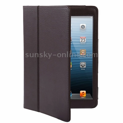 Litchi Texture Leather Case with Sleep / Wake-up & Holder for iPad mini 1 / 2 / 3(Brown) Litchi Texture Leather Case with Sleep / Wake-up & Holder for iPad mini 1 / 2 / 3(Brown)
