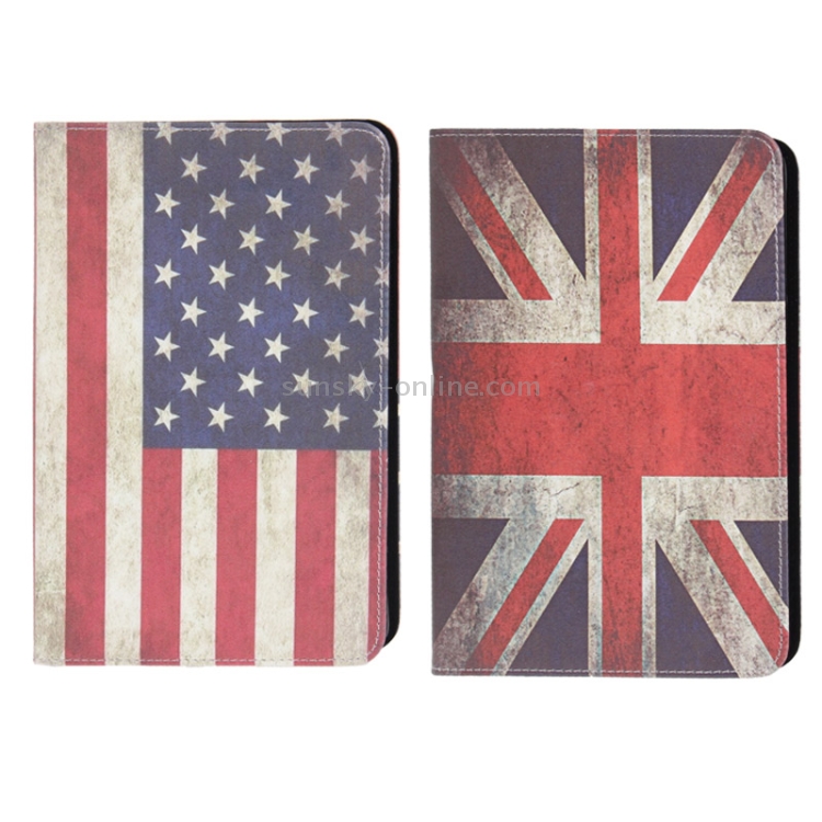 Retro USA Flag Style Leather Case with Holder for iPad mini 1 / 2 / 3 Retro USA Flag Style Leather Case with Holder for iPad mini 1 / 2 / 3