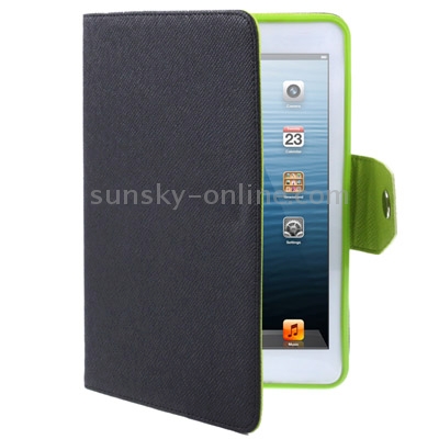 Candy Color Flip Leather Case with Holder for iPad mini 1 / 2 / 3(Black) Candy Color Flip Leather Case with Holder for iPad mini 1 / 2 / 3(Black)