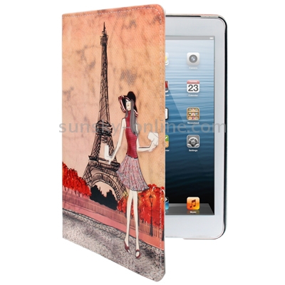 Eiffel Tower Pattern Leather Case with Holder and Sleep / Wake-up Function for iPad mini 1 / 2 / 3 Eiffel Tower Pattern Leather Case with Holder and Sleep / Wake-up Function for iPad mini 1 / 2 / 3