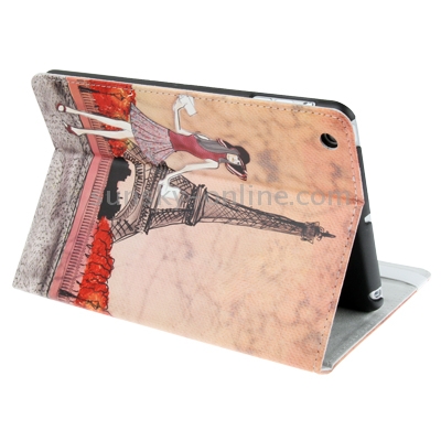 Eiffel Tower Pattern Leather Case with Holder and Sleep / Wake-up Function for iPad mini 1 / 2 / 3 Eiffel Tower Pattern Leather Case with Holder and Sleep / Wake-up Function for iPad mini 1 / 2 / 3