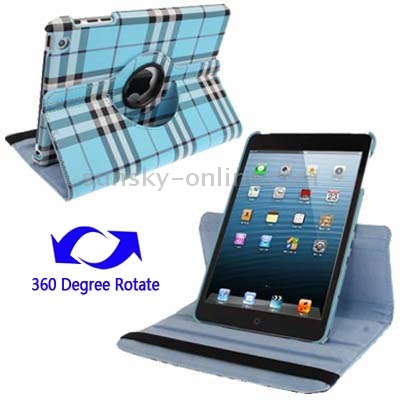 360 Degree Rotation Checkerboard Leather Case with Holder for iPad mini 1 / 2 / 3 (Baby Blue) 360 Degree Rotation Checkerboard Leather Case with Holder for iPad mini 1 / 2 / 3 (Baby Blue)