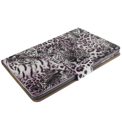 Leopard Texture Leather Case with Credit Card Slots & Holder for iPad mini 1 / 2 / 3(Purple) Leopard Texture Leather Case with Credit Card Slots & Holder for iPad mini 1 / 2 / 3(Purple)