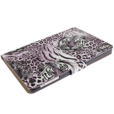 Leopard Texture Leather Case with Credit Card Slots & Holder for iPad mini 1 / 2 / 3(Purple) Leopard Texture Leather Case with Credit Card Slots & Holder for iPad mini 1 / 2 / 3(Purple)