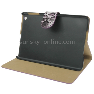 Leopard Texture Leather Case with Credit Card Slots & Holder for iPad mini 1 / 2 / 3(Purple) Leopard Texture Leather Case with Credit Card Slots & Holder for iPad mini 1 / 2 / 3(Purple)