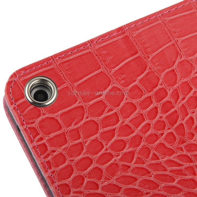 Crocodile Texture Leather Case with 3-angle Viewing Holder for iPad mini 1 / 2 / 3(Magenta) Crocodile Texture Leather Case with 3-angle Viewing Holder for iPad mini 1 / 2 / 3(Magenta)