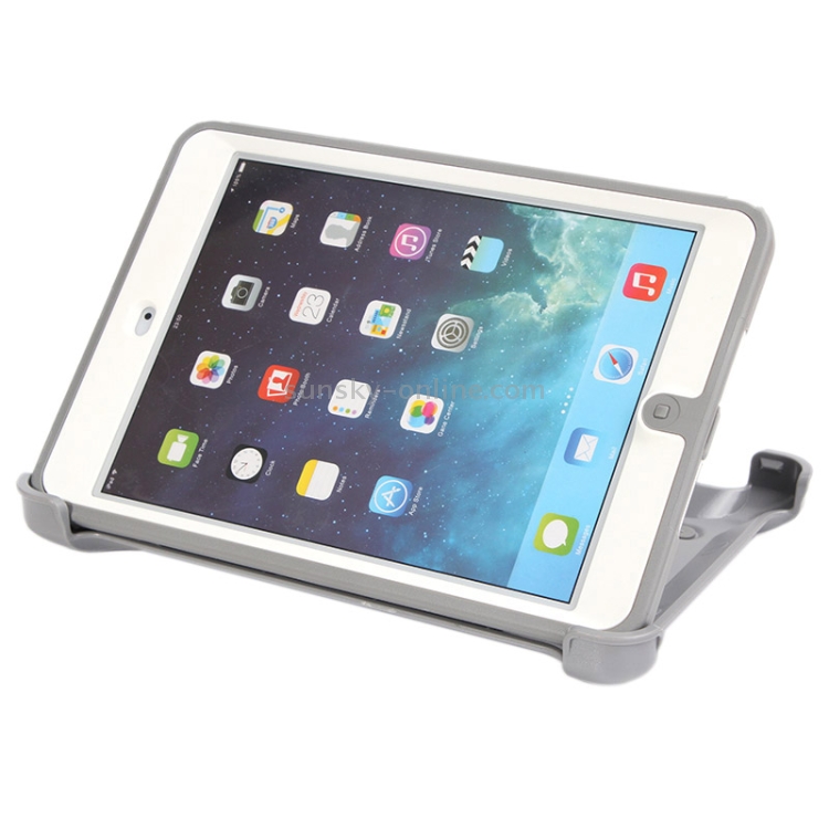 Shockproof TPU + Hard Plastic Combination Case with Holder for iPad mini / mini 2 Retina(Grey) Shockproof TPU + Hard Plastic Combination Case with Holder for iPad mini / mini 2 Retina(Grey)
