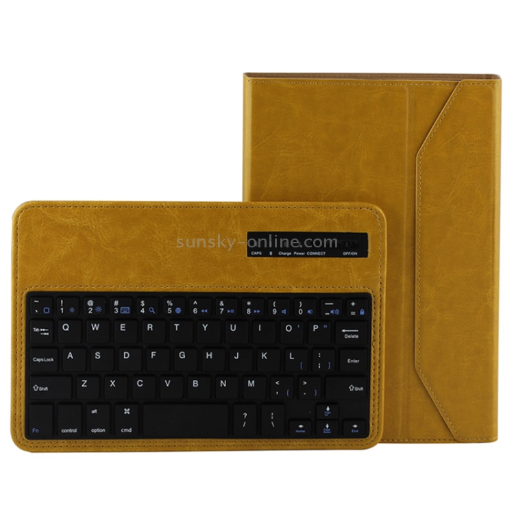 Bluetooth 3.0 ABS Hard Key Keyboard and Crazy Horse Texture Leather Tablet Case with Holder for iPad mini / mini 2 Retina(Yellow) Bluetooth 3.0 ABS Hard Key Keyboard and Crazy Horse Texture Leather Tablet Case with Holder for iPad mini / mini 2 Retina(Yellow)