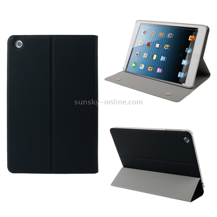 3-folding Toothpick Texture Horizontal Flip Leather Case with Holder for iPad mini 1 / 2 / 3 (Black) 3-folding Toothpick Texture Horizontal Flip Leather Case with Holder for iPad mini 1 / 2 / 3 (Black)
