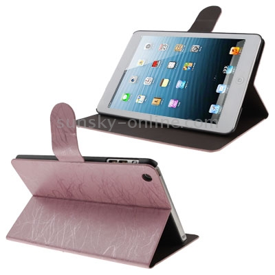 Roots texture Leather Case with Sleep / Wake-up & Holder & Credit Card Slot Function for iPad mini 1 / 2 / 3(Magenta) Roots texture Leather Case with Sleep / Wake-up & Holder & Credit Card Slot Function for iPad mini 1 / 2 / 3(Magenta)