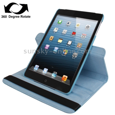 360 Degree Rotation Leather Case with Holder for iPad mini / mini 2 Retina(Baby Blue) 360 Degree Rotation Leather Case with Holder for iPad mini / mini 2 Retina(Baby Blue)