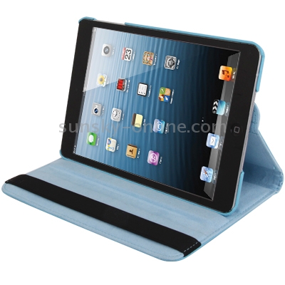 360 Degree Rotation Leather Case with Holder for iPad mini / mini 2 Retina(Baby Blue) 360 Degree Rotation Leather Case with Holder for iPad mini / mini 2 Retina(Baby Blue)