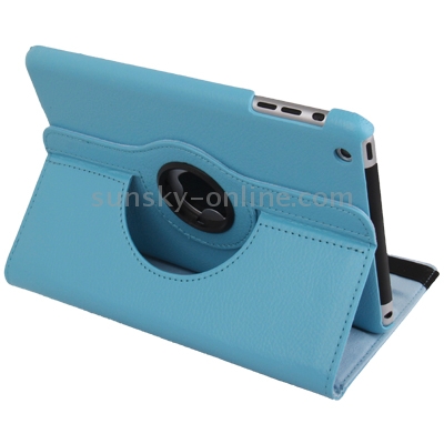 360 Degree Rotation Leather Case with Holder for iPad mini / mini 2 Retina(Baby Blue) 360 Degree Rotation Leather Case with Holder for iPad mini / mini 2 Retina(Baby Blue)