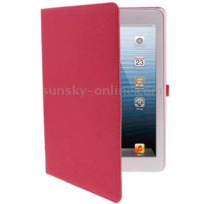 Natural Texture Flip Leather Case with Credit Card Slots & Holder Function for iPad mini 1 / 2 / 3(Magenta) Natural Texture Flip Leather Case with Credit Card Slots & Holder Function for iPad mini 1 / 2 / 3(Magenta)