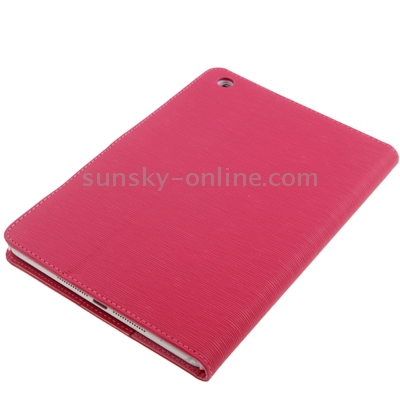 Natural Texture Flip Leather Case with Credit Card Slots & Holder Function for iPad mini 1 / 2 / 3(Magenta) Natural Texture Flip Leather Case with Credit Card Slots & Holder Function for iPad mini 1 / 2 / 3(Magenta)