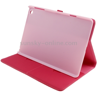 Natural Texture Flip Leather Case with Credit Card Slots & Holder Function for iPad mini 1 / 2 / 3(Magenta) Natural Texture Flip Leather Case with Credit Card Slots & Holder Function for iPad mini 1 / 2 / 3(Magenta)