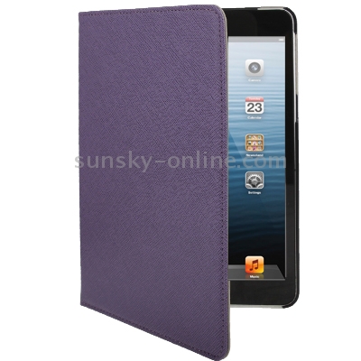 Cross Texture Horizontal Flip Leather Case with Holder for iPad mini 1 / 2 / 3(Purple) Cross Texture Horizontal Flip Leather Case with Holder for iPad mini 1 / 2 / 3(Purple)