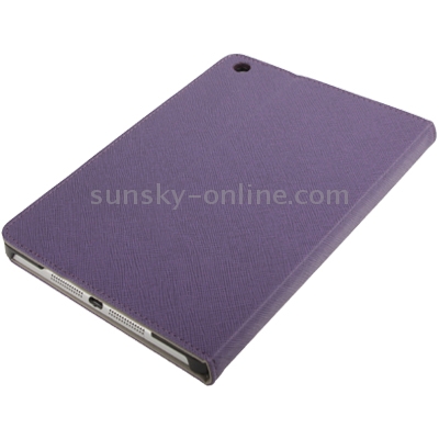 Cross Texture Horizontal Flip Leather Case with Holder for iPad mini 1 / 2 / 3(Purple) Cross Texture Horizontal Flip Leather Case with Holder for iPad mini 1 / 2 / 3(Purple)