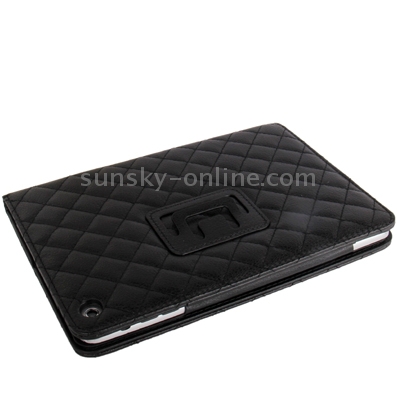 Plaid Texture Soft Leather Case with Holder & Sleep / Wake-up Function for iPad mini / mini 2 Retina(Black) Plaid Texture Soft Leather Case with Holder & Sleep / Wake-up Function for iPad mini / mini 2 Retina(Black)