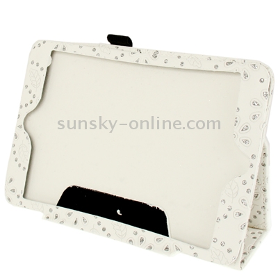 Diamond Palace Flower Pattern Leather Case with Holder for iPad mini 1 / 2 / 3(White) Diamond Palace Flower Pattern Leather Case with Holder for iPad mini 1 / 2 / 3(White)