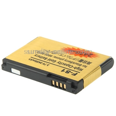 2430mAh F-S1 Batería empresarial Golden Edition de alta capacidad para BlackBerry 9800/9810 - 3