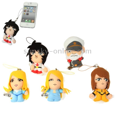 5 PCS Cute Cloth Doll Mobile Phone Pendant