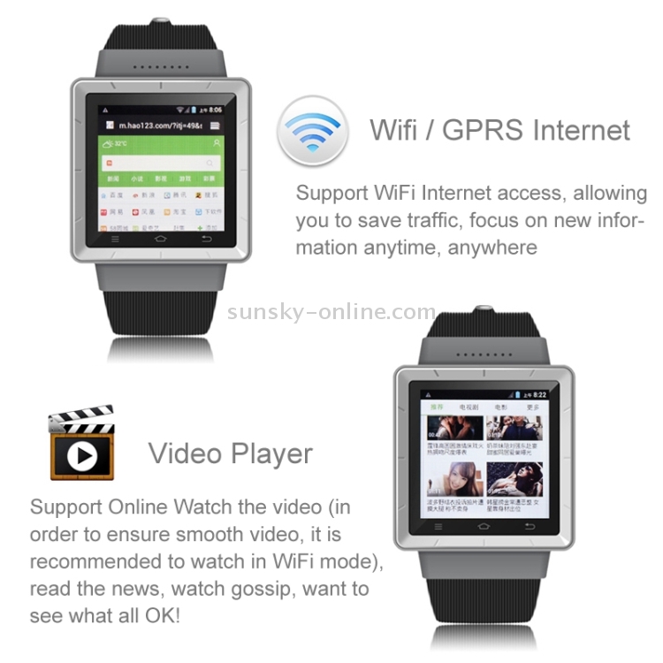 Teléfono con reloj inteligente ZGPAX S6 3G