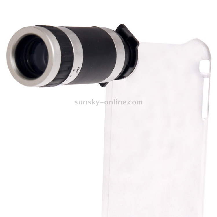 6X Zoom Lens Mobile Phone Telescope + Crystal Case for iPhone 3G & 3GS(Transparent)