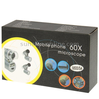60X Zoom Digital Mobile Phone Microscope Magnifier with Plastic Case & LED Light for Galaxy S IV / i9500 60X Zoom Digital Mobile Phone Microscope Magnifier with Plastic Case & LED Light for Galaxy S IV / i9500