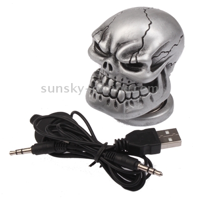 USB Powered Creative Skull Style Mini Metal Speaker for (Desktop PC/Laptop Notebook/mobile phone/MP3/MP4 player) (Silver) USB Powered Creative Skull Style Mini Metal Speaker for (Desktop PC/Laptop Notebook/mobile phone/MP3/MP4 player) (Silver)
