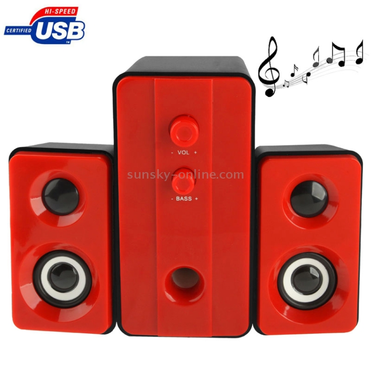 YX-201 2.1 Multimedia Speaker / Stereo Speaker with Volume Switch & Bass(Red) YX-201 2.1 Multimedia Speaker / Stereo Speaker with Volume Switch & Bass(Red)