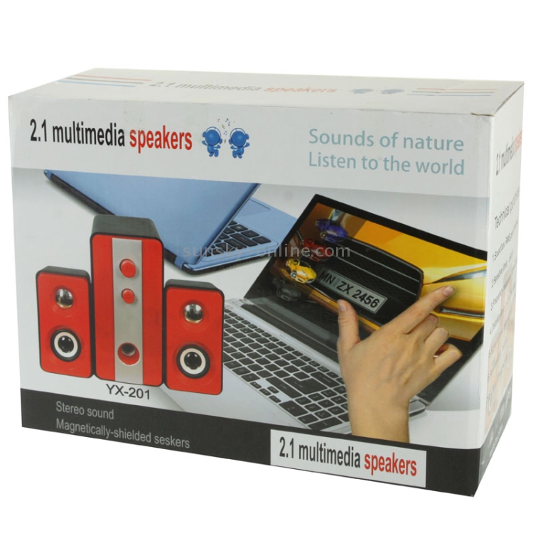 YX-201 2.1 Multimedia Speaker / Stereo Speaker with Volume Switch & Bass(Red) YX-201 2.1 Multimedia Speaker / Stereo Speaker with Volume Switch & Bass(Red)