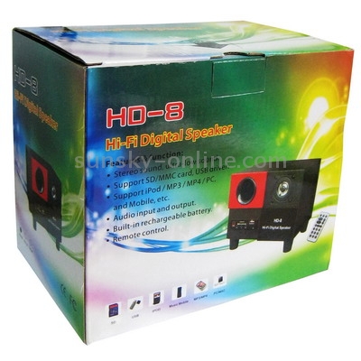 Hi-Fi Digital Speaker with Remote control, Support Card reader, USB Flash disk, built in Rechargeable Li-ion Battery Hi-Fi Digital Speaker with Remote control, Support Card reader, USB Flash disk, built in Rechargeable Li-ion Battery