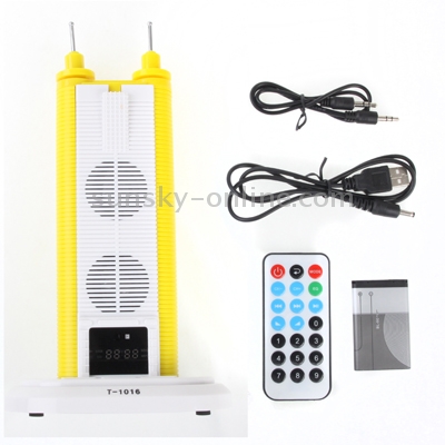Di Wang Building Style Mobile Multimedia 3D Stereo Sound USB MP3 Speaker, Supports USB Flash Disk and SD Card (T-1016), Yellow(Yellow) Di Wang Building Style Mobile Multimedia 3D Stereo Sound USB MP3 Speaker, Supports USB Flash Disk and SD Card (T-1016), Yellow(Yellow)