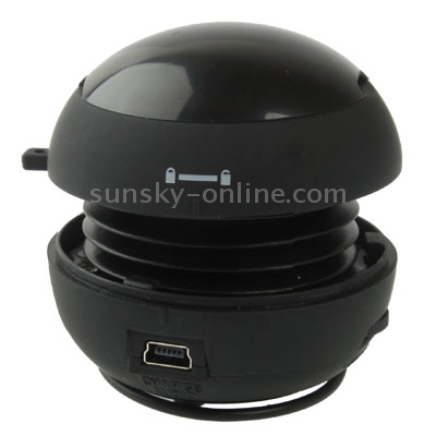 Hamburg Style 3.5mm Jack Portable Mini Speaker, Built in Rechargeable Li-ion Battery(Black) Hamburg Style 3.5mm Jack Portable Mini Speaker, Built in Rechargeable Li-ion Battery(Black)