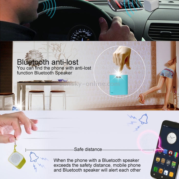WB-26 Mini Square Bluetooth Speaker Smart Box Portable Outdoor Bluetooth Soundbox, Support Anti-Lost / Self-timer / Handfree(White) WB-26 Mini Square Bluetooth Speaker Smart Box Portable Outdoor Bluetooth Soundbox, Support Anti-Lost / Self-timer / Handfree(White)