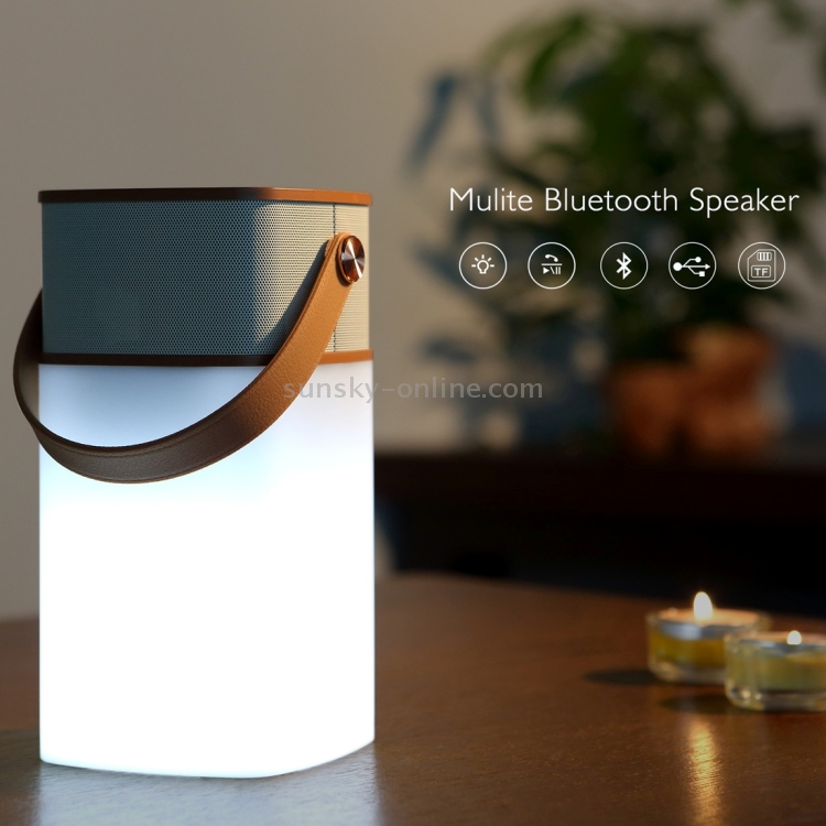 ROCK Mulite Waterproof IPX4 LED Light Bluetooth Speaker, Support Hands-free Answer Phone & TF Card(Coffee) ROCK Mulite Waterproof IPX4 LED Light Bluetooth Speaker, Support Hands-free Answer Phone & TF Card(Coffee)