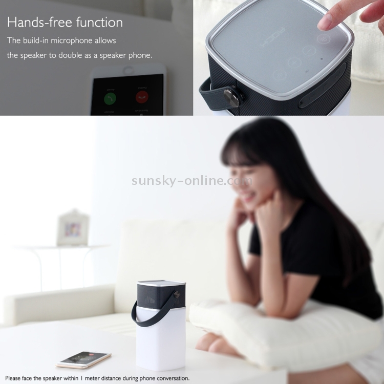 ROCK Mulite Waterproof IPX4 LED Light Bluetooth Speaker, Support Hands-free Answer Phone & TF Card(Coffee) ROCK Mulite Waterproof IPX4 LED Light Bluetooth Speaker, Support Hands-free Answer Phone & TF Card(Coffee)