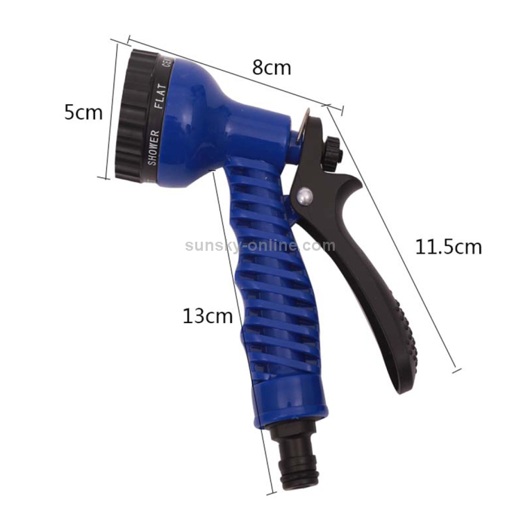 2.5m -7.5m tuyau télescopique extensible flexible d'arrosage de jardin  flexible magique avec ensemble de pistolet de pulvérisation (bleu)